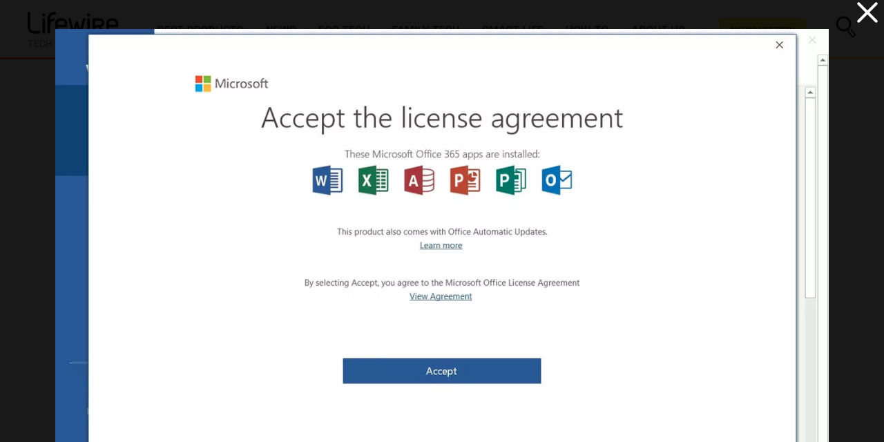 Tại trang Accept the license agreement hãy chọn Accept